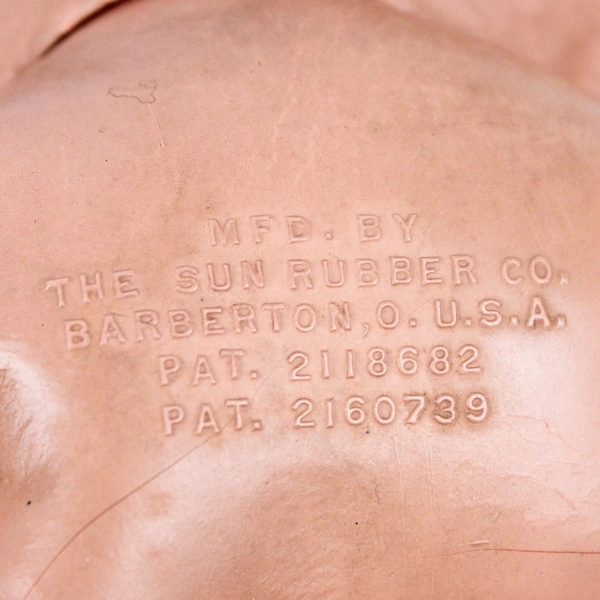 1938 Patent Sun Rubber Company Rubber Baby Doll For Parts or Repair