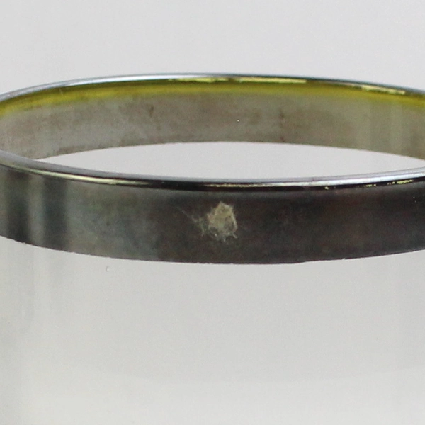 Set of 5 Vintage MCM Highball Cocktail Glass Smokey Gray with Silver Band