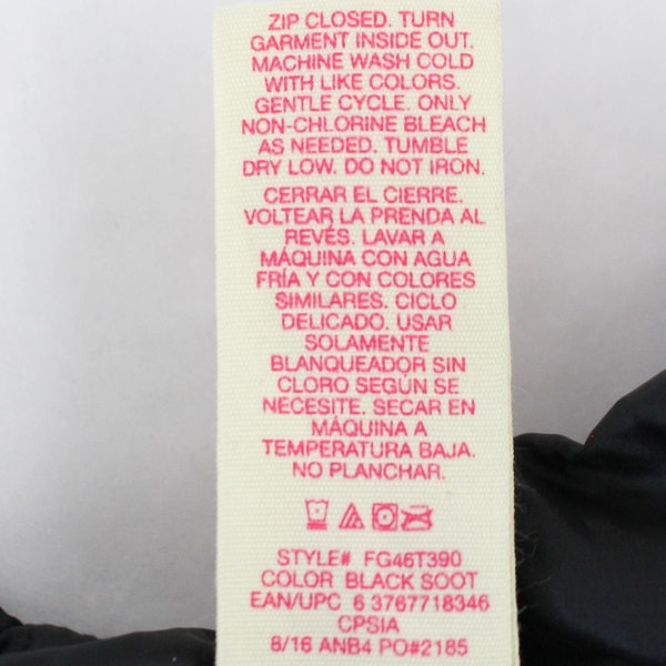 Faded Glory Black Sequin Full-Zip Puffer Vest Girls Size XS (4-5)