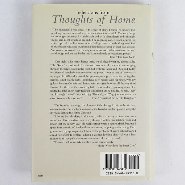 Thoughts of Home by Elaine Greene (1995, William Morrow Hardcover) Dust Jacket