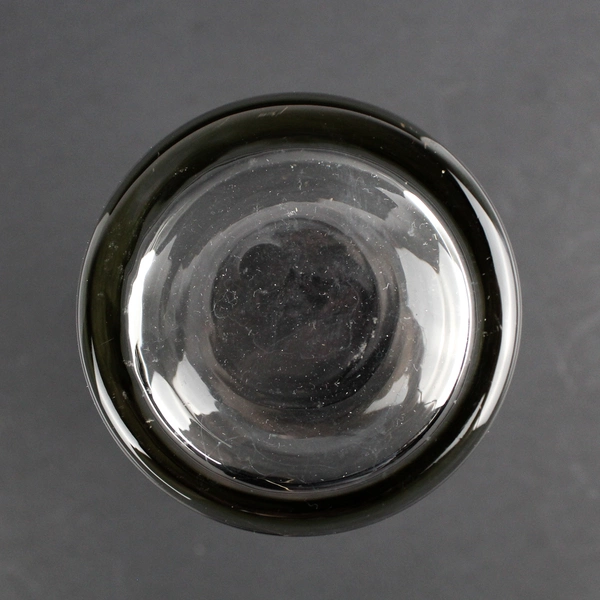 Vintage MCM Small Juice Carafe Clear w/ Silver Band