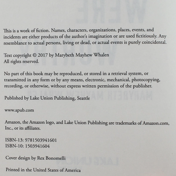 When We Were Worthy by Marybeth Mayhew Whalen 2017 Paperback - Good Condition