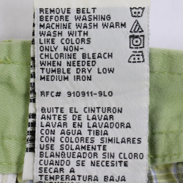 White Stag Stretch Green Plaid Cotton Capris Women's Size 10