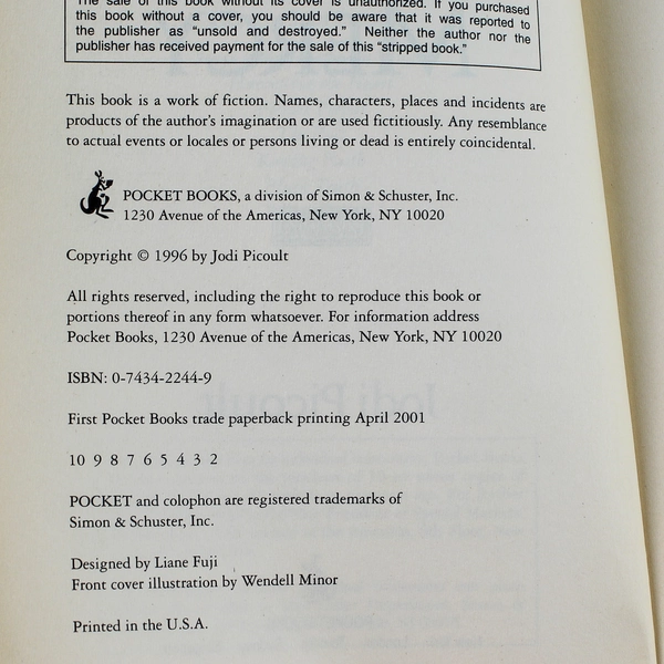 Mercy by Jodi Picoult 1996 Paperback Good Condition Novel