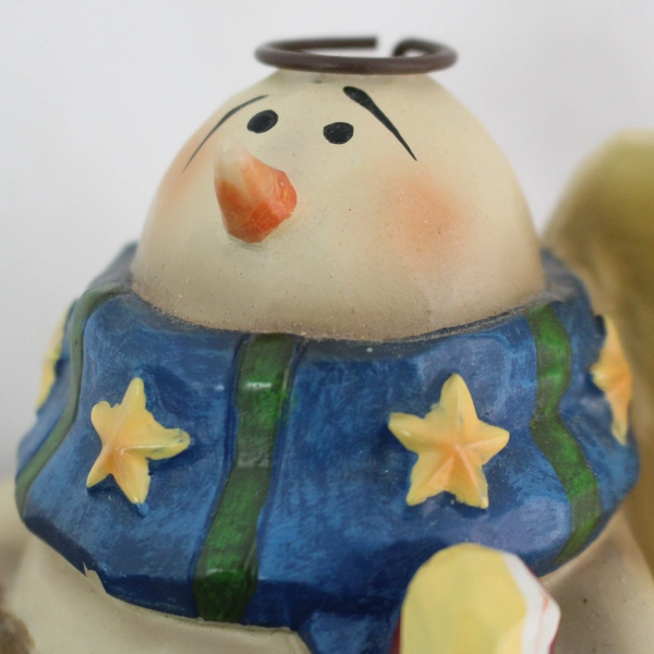 Dicksons Starlight Angels Snowman Seasonal Christmas Candle Holder