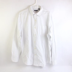 Van Heusen Classic Fit Polka Dot Pattern White Button-Up Men's XL 17-17 1/2