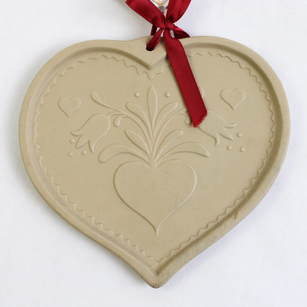 Vintage 1986 Brown Bag Cookie Art Floral Heart 5.5" x 5.75" Hill Designs