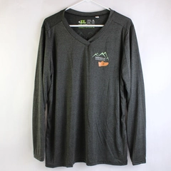 Leslie Jordan Huntsville Marathon Gray V-Neck Athletic T-Shirt Women's XL