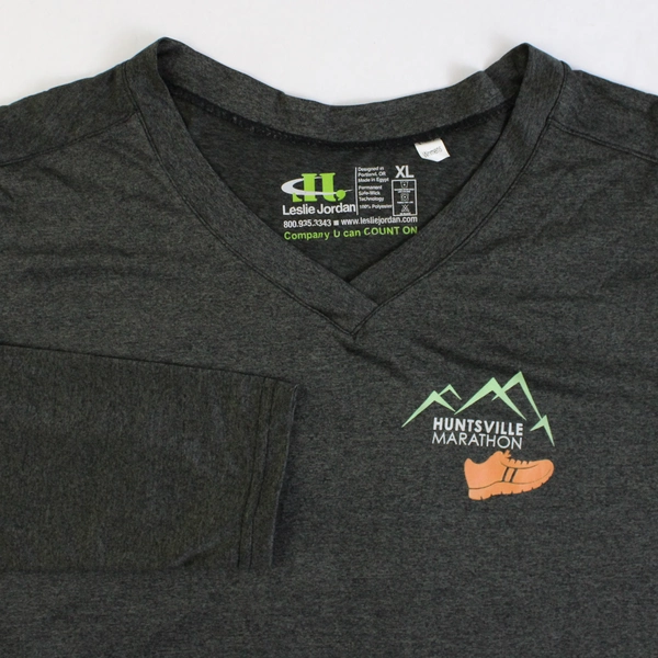 Leslie Jordan Huntsville Marathon Gray V-Neck Athletic T-Shirt Women's XL