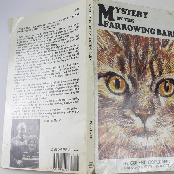 Mystery in the Farrowing Barn by Colene Copeland 1991 Signed Paperback