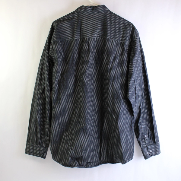 Van Heusen Classic Fit Black Cotton Blend Button-Down Shirt Men's XL 17-17 1/2