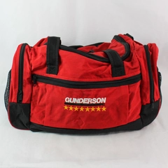 Leed's Gunderson Red Promotional Duffle Bag - Travel Luggage, Good Condition
