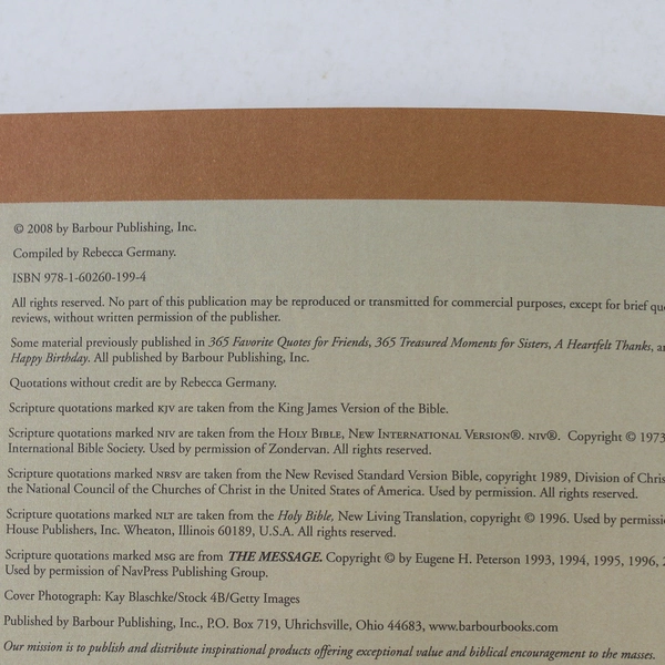 Inspiration for Friends Book by Barbour Publishing 2008 Paperback Good Condition