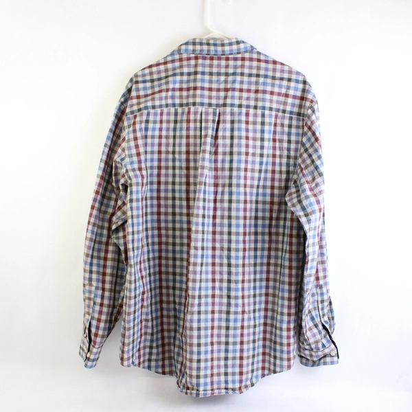 Van Heusen Classic Fit Multicolor Gingham Button-Up Shirt Men's XL 17-17.5