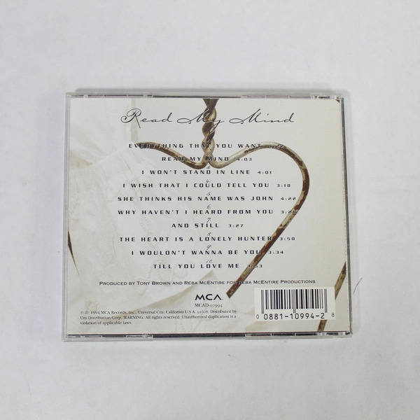 Read My Mind by Reba McEntire Music CD 1994 MCA Records