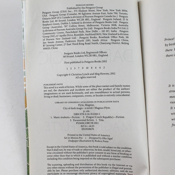 City of Dark Magic by Magnus Flyte 2012 Paperback - Urban Fantasy Novel