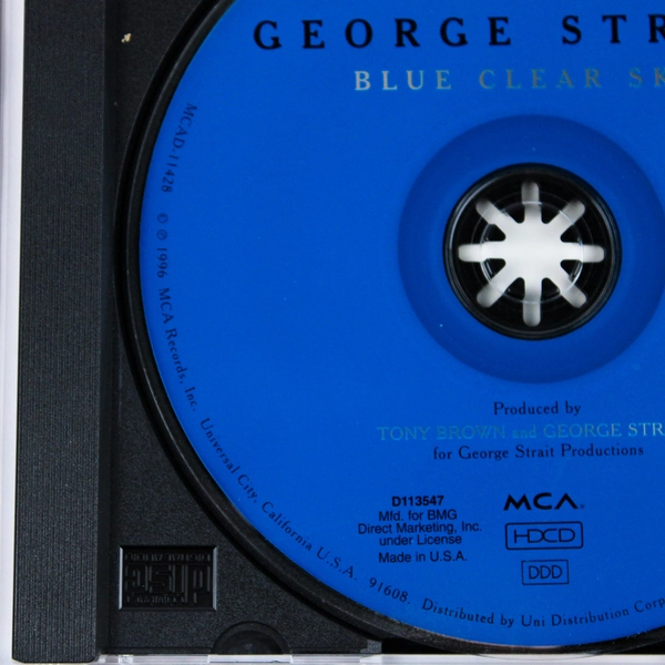 Music CD Blue Clear Sky by George Strait 1996 MCA Nashville