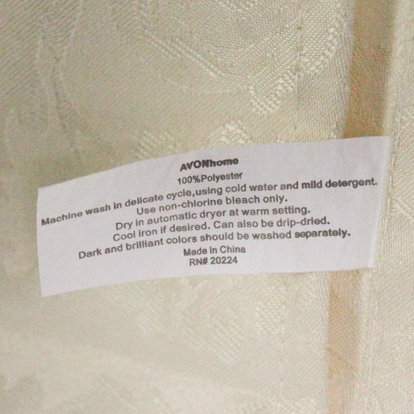 Avon Home Cream Floral Rectangular Tablecloth 59" x 100"