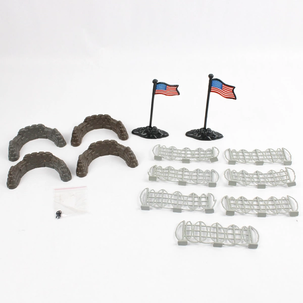 Mixed Lot of Plastic Toy Soldiers Army Vehicles and Accessories