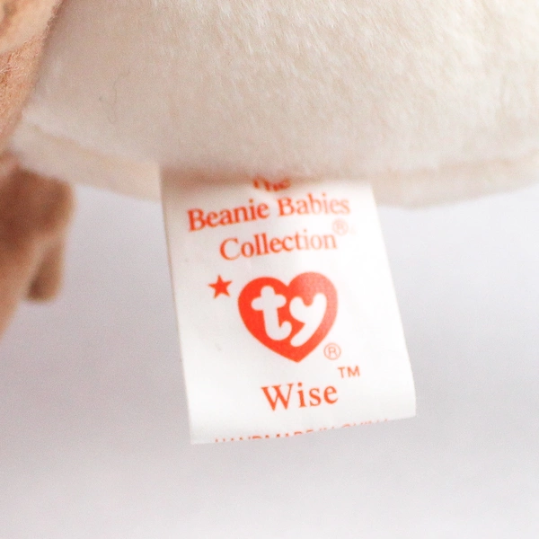 TY Beanie Baby Wise 1998 Brown Graduation Owl W/ Tag Plush Doll Toy