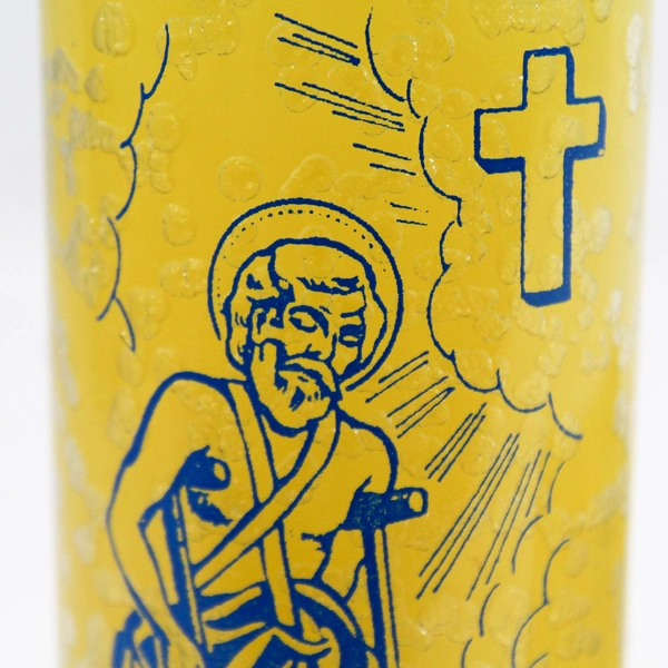 Lot of 3 Eternalux Saint Lazarus Yellow Prayer Candles