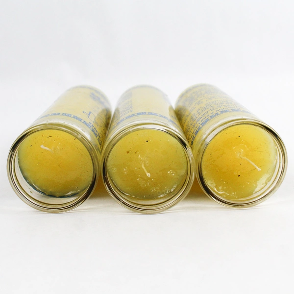 Lot of 3 Eternalux Saint Lazarus Yellow Prayer Candles