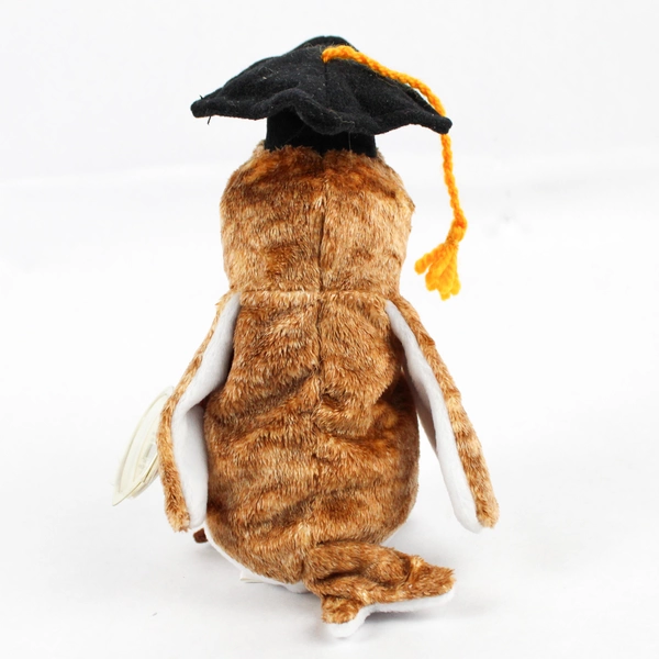 TY Beanie Baby Wisest 2000 Brown Graduation Owl W/ Tag Plush Doll Toy