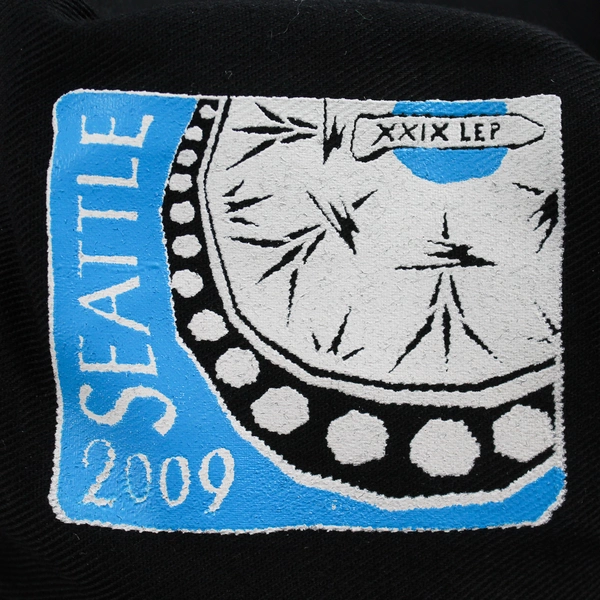 Lot of 2 Black Adjustable Baseball Caps - Seattle & Laird Municipals