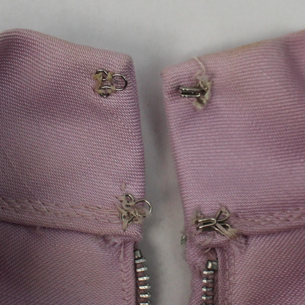 Vintage Handmade Lavender Purple Long Sleeveless Dress Women's Small Stains