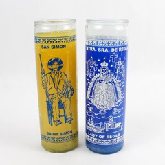 Lot of 2 Eternalux Prayer Candles Lady of Regla and Saint Simón