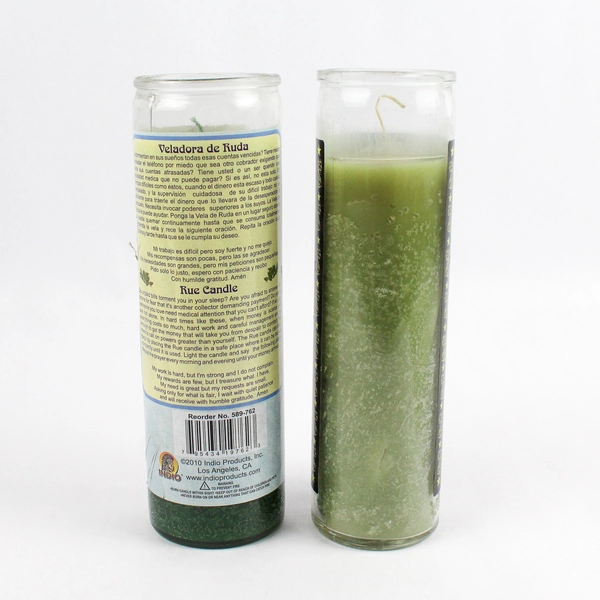 Lot of 2 Spell Candles Rue Candle and Road Opener Mystic