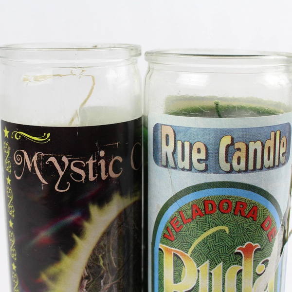 Lot of 2 Spell Candles Rue Candle and Road Opener Mystic
