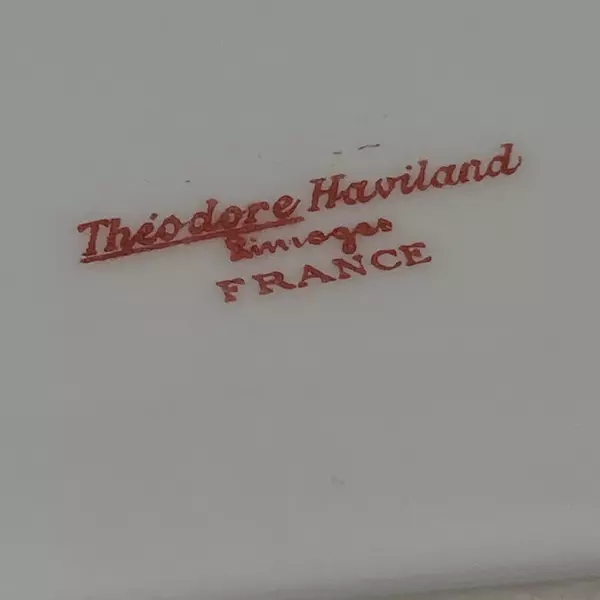 Vintage Theodore Haviland Oval Platter Pink Roses 11.5"x9" Chip