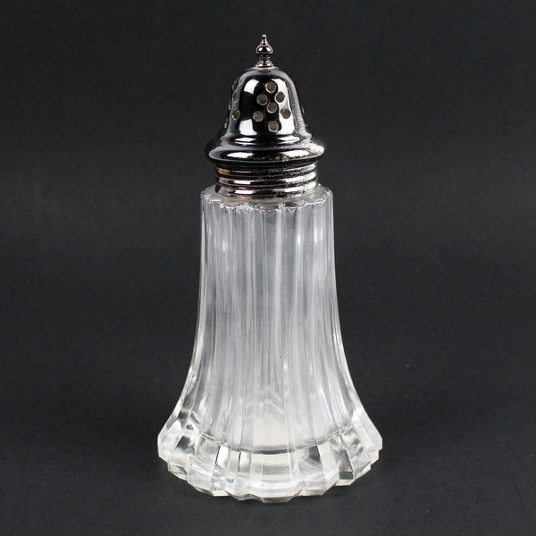 Vintage Estee Lauder Perfumed Body Power Empty 2.25 Oz Glass Shaker Bottle