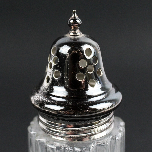 Vintage Estee Lauder Perfumed Body Power Empty 2.25 Oz Glass Shaker Bottle