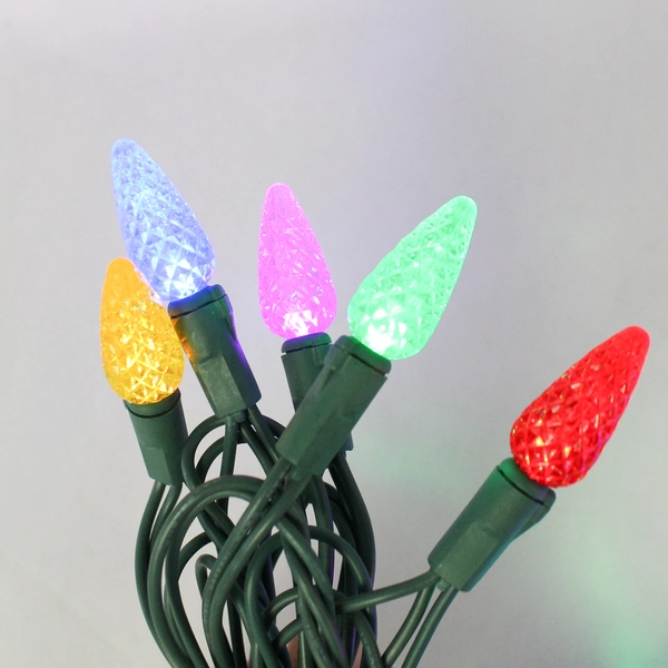 Set of 2 Multicolor LED Outdoor Christmas Lights 31ft Each Pre-Owned