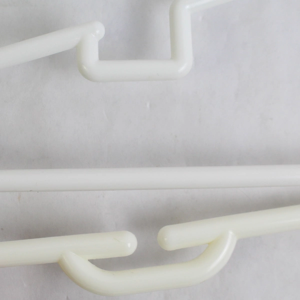 Lot of 10 Opaque White Plastic Children's Clothing Hangers Pants and Tops