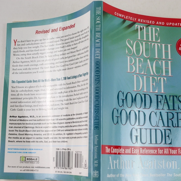 South Beach Diet Good Fats Good Carbs Guide by Arthur Agatston 2005 Paperback