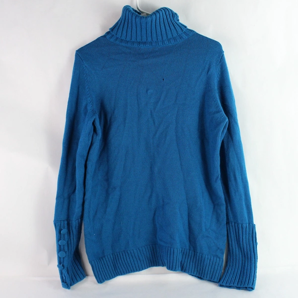 Banana Republic Blue Knit Turtleneck Sweater Women's L - Pre-owned, Flaws