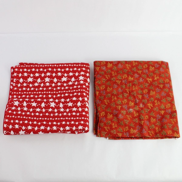 Lot of 5 Christmas Fabrics Holiday Craft Projects DIY Fabric Cutters