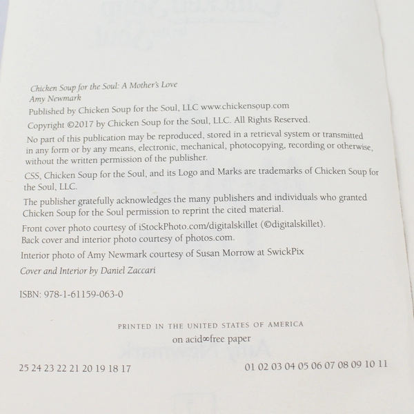 Chicken Soup for the Soul: A Mother's Love by Amy Newmark Paperback