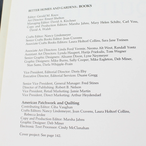 Vintage Better Homes & Gardens American Patchwork & Quilting Book 1986