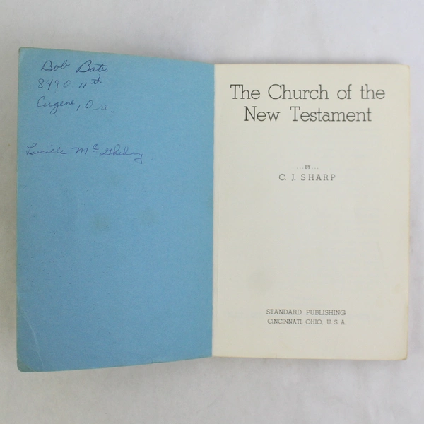 Vintage The Church Of The New Testament by C J Sharp 1943 Paperback