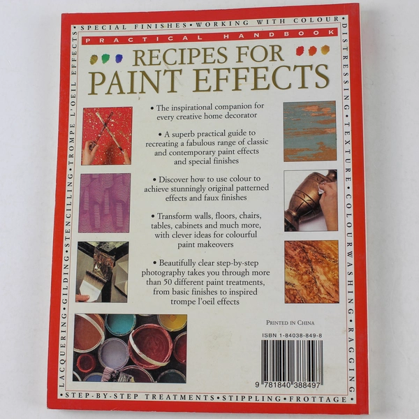 Recipes for Paint Effects by Sacha Cohen 2000 Practical Handbook - DIY Guide