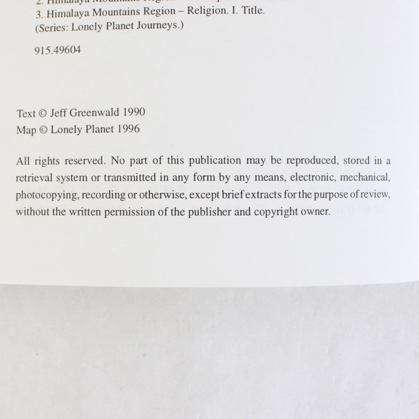 Lonely Planet Shopping for Buddhas by Jeff Greenwald 1996 Paperback