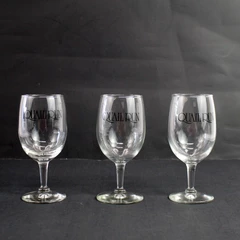 Lot of 3 Quail Run Vineyards Rogue Valley Oregon Wine Glasses 5.75"