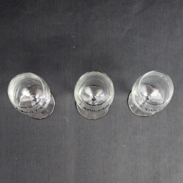 Lot of 3 Quail Run Vineyards Rogue Valley Oregon Wine Glasses 5.75"