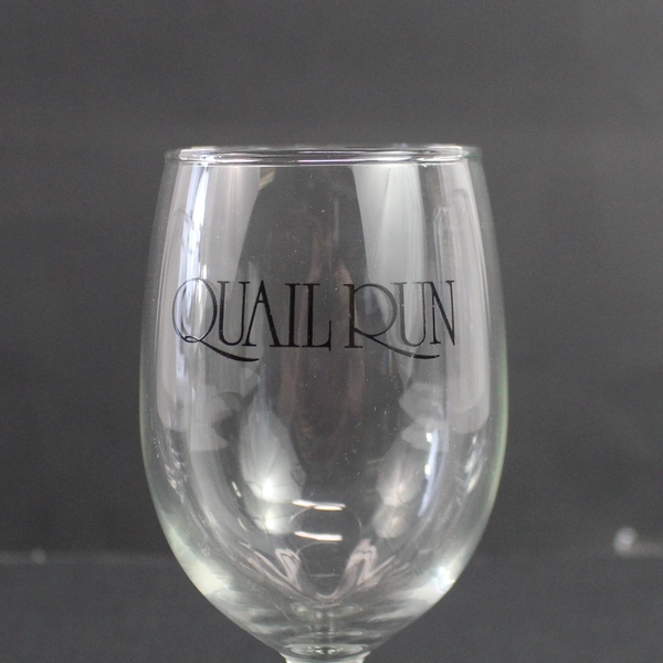 Lot of 3 Quail Run Vineyards Rogue Valley Oregon Wine Glasses 5.75"