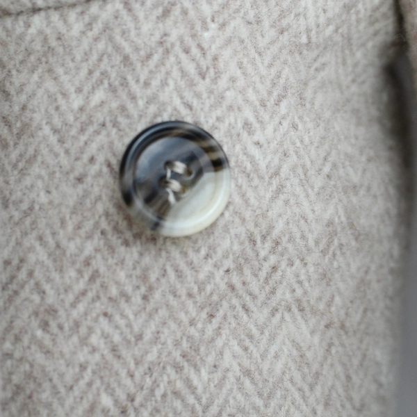 31.5 Inch Hand Made Stuffed Kangaroo Made From A Beige Tweed Wool Coat