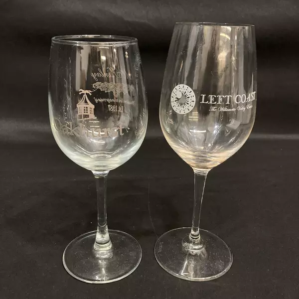 Lot of 6 Assorted Crystal Wine Glasses Various Sizes And Logos